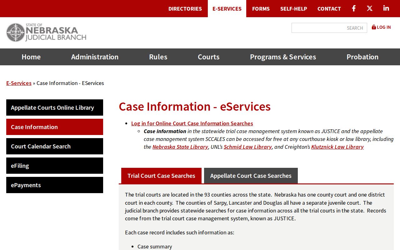 Gosper County warrant search JUSTICE fees